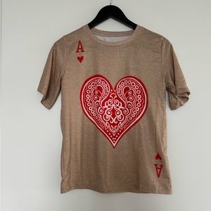 SHEIN Ace Card Graphic Shirt NWOT